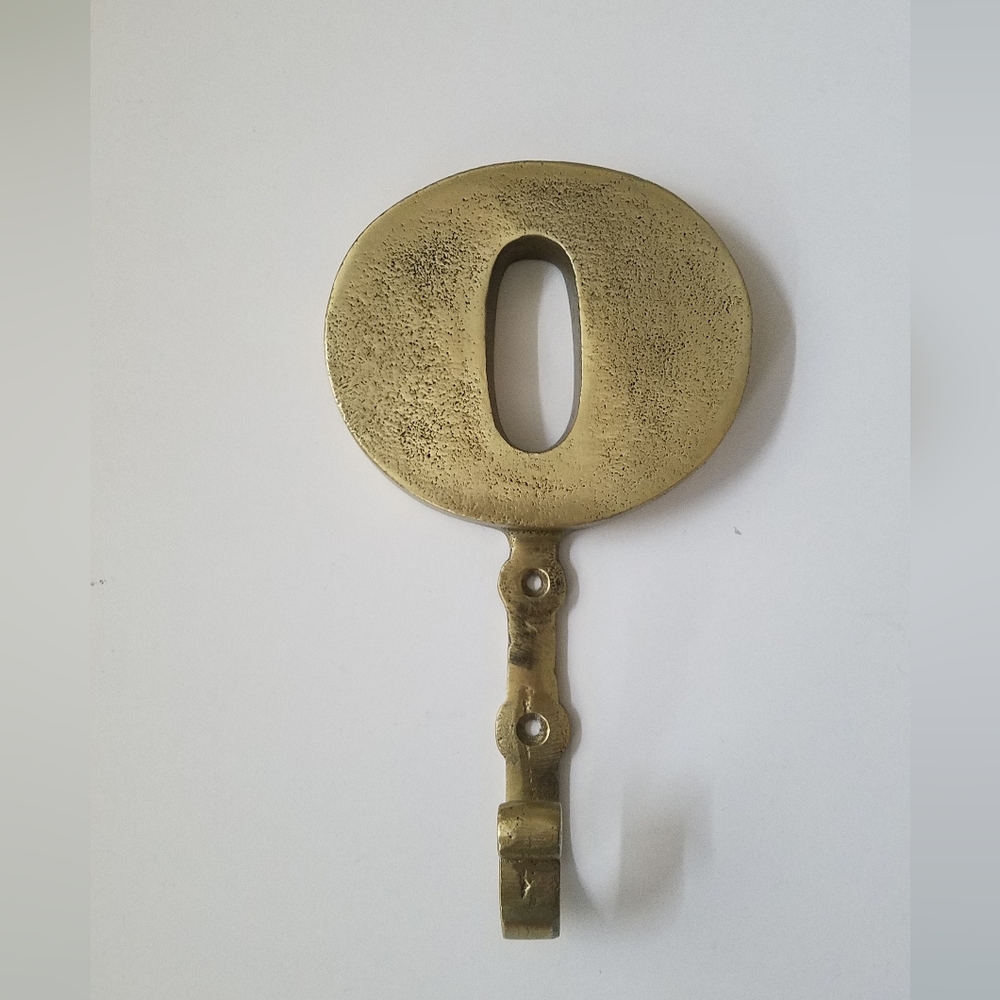 Pottery Barn Brass Monogram Alphabet Hook Letter O